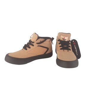 Airwalk Tan High-Top Sneakers Youth Size 6 Canvas Upper Rubber Sole Classic